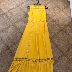 Dress the Population Yellow Sheath long dress S